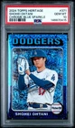2024 Topps Heritage Chrome Shohei Ohtani #371 PSA 10 GEM Blue Sparkle Refractor