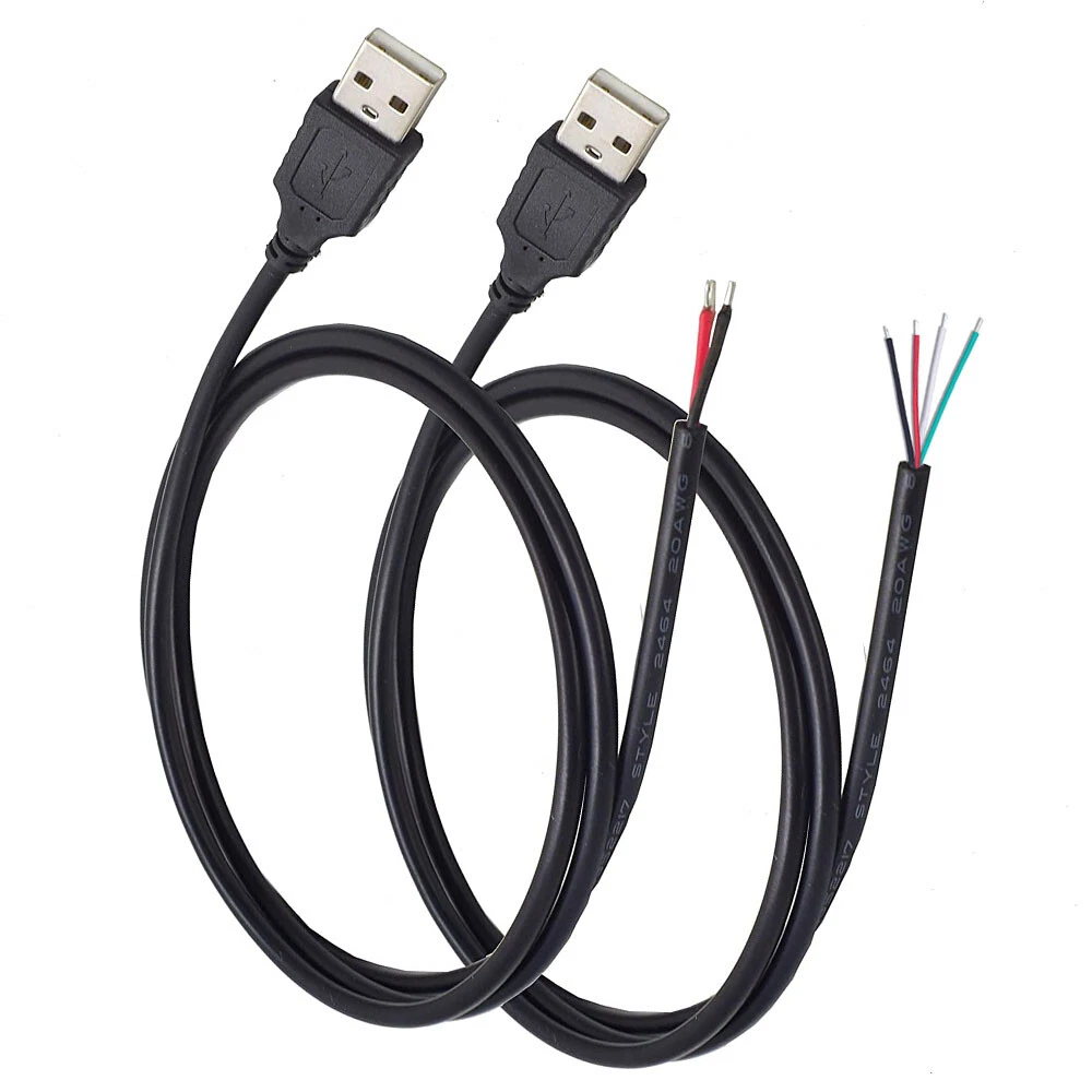 Usb cable with 2 male clearance ends