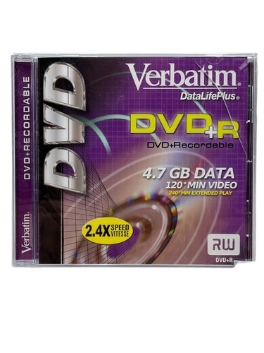 9 Verbatim DataLifePlus DVD+R enregistrables 4x 4,7 Go de données 120 min chacun - Photo 2/3