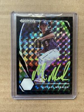 Signed 2021 Prizm Draft Pick Michael Morales Black Finite 1/1 Mariners Autograph