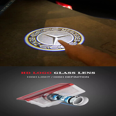 2X Car LED Door Light Projectors For Mercedes A B C E M GLA GLB GLC GLE GL G EQC