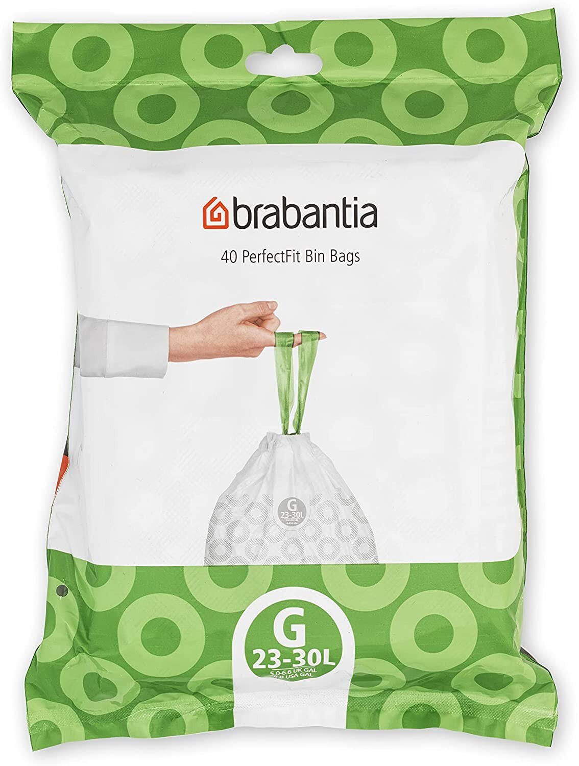 Brabantia Bin Liners Size G 2330 L 40Bags ExtraStrong Easy Transport Tie Tape eBay