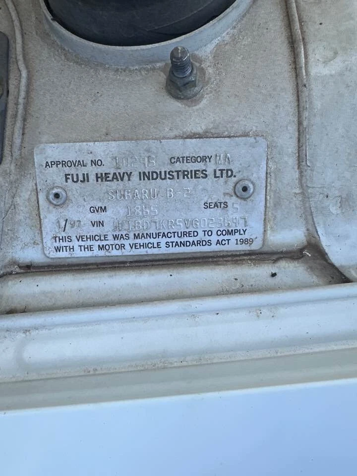 1994 1995 1996 1997 1998 Subaru Liberty Legacy LH Rear Door Check Strap #B612 - image 2 of 4