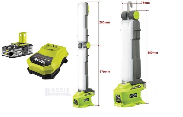 Ryobi AKKU-STABLEUCHTE R18ALF- Mit 1,5 Ah Akku Und LadegeräT-image