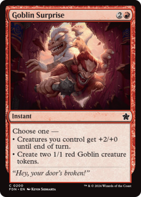 x4 Goblin Surprise FDN Foundations MTG 200 COMMON M/NM 4x