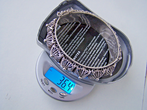 GORGEOUS VINTAGE 925 SOLID STERLING SILVER HINGED OPENWORK 3D BRACELET BANGLE 8" - Picture 6 of 7