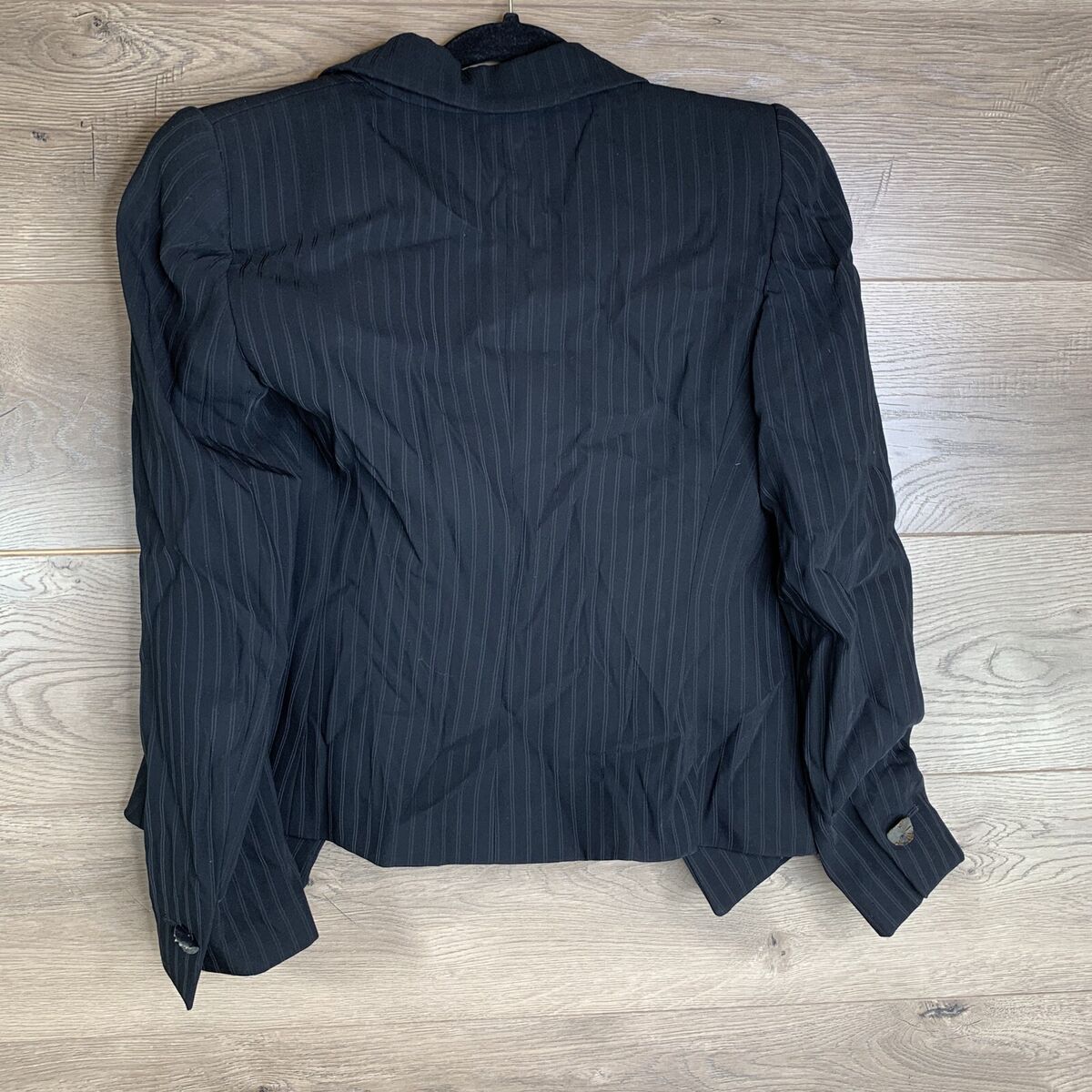 Giorgio Armani Borgo 21 Womans 40 Black Jacket pinstripes Giorgio Armani Borgo 21 Womans 40 Black Jacket pinstripes