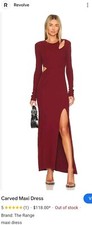 NWT Reformation The Range Carved  High Slit Rust Red Maxi Dress sz Sm $295
