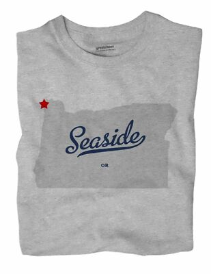 Seaside Oregon OR Ore Oreg T-Shirt MAP