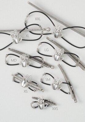 Lilla Rose Morning Joy Silver Flexi Hair Clip FX-2950 XXS (Mini)