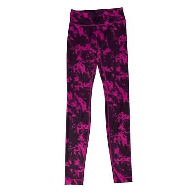 Lululemon Wunder Under Leggings Womens Purple Tie Dye Luon Pull On  Stretch