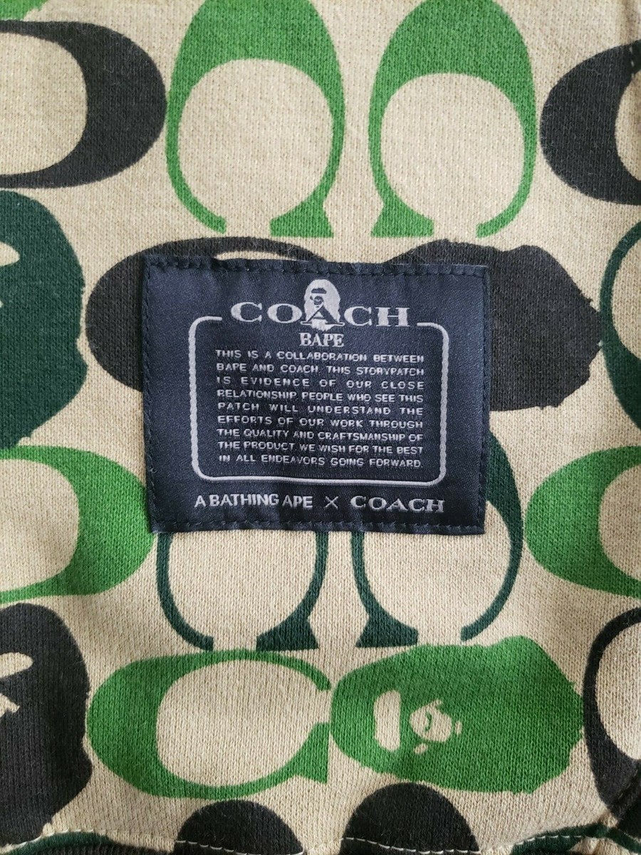 bape x coach, men, hoodie, a bathing ape, Bape x Coach Shark