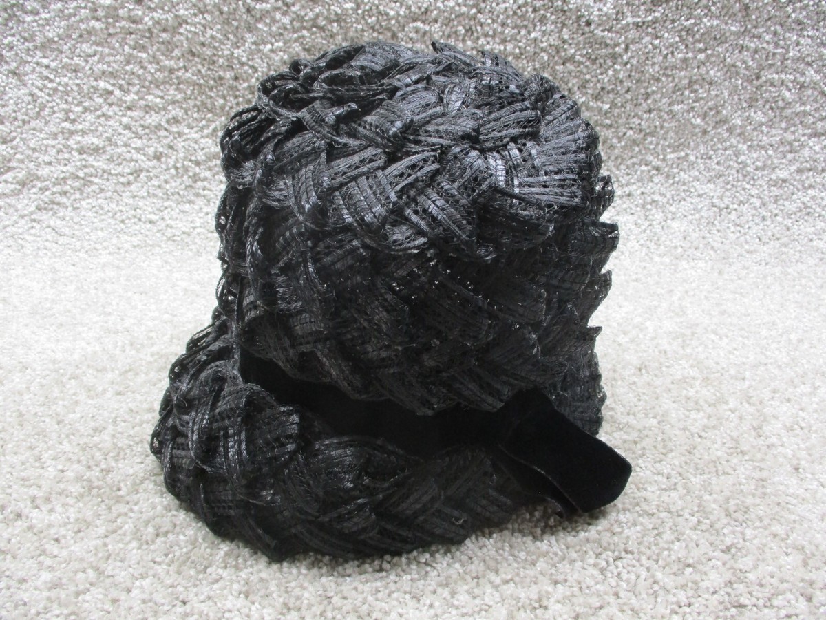 Black Woven Ribbon Vtg Hat 1930 Hat Sheer Woven Ribbon, Black Accents - Etsy main image 3