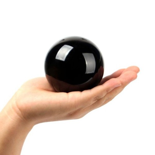 von Reiki Gießen Große Sphäre Schwarzer Obsidian Kristall Ball Quarz Stone - Bild 3 von 10