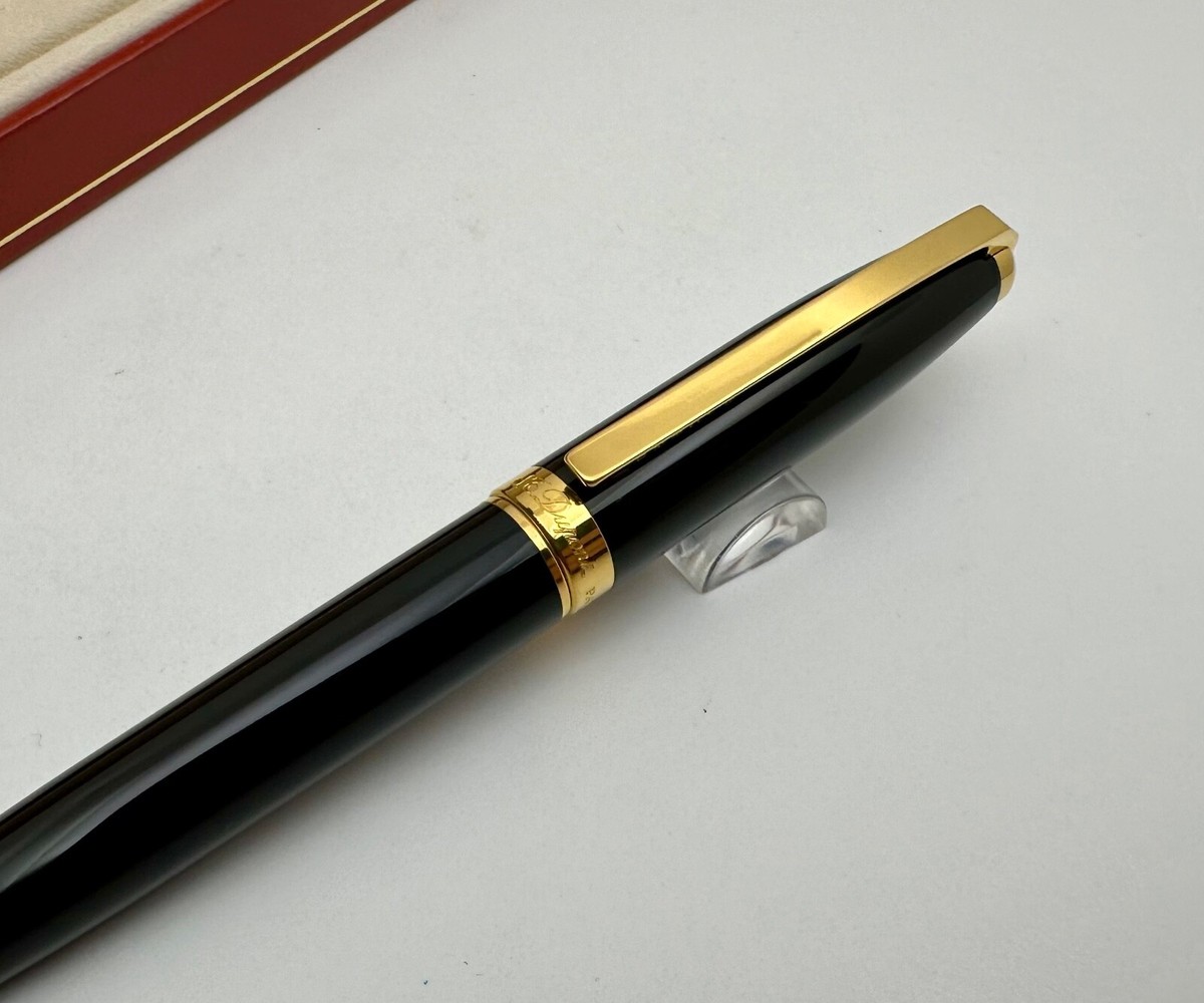 S.T. Dupont Fidelio Black Gold Plated Ballpoint Pen | eBay