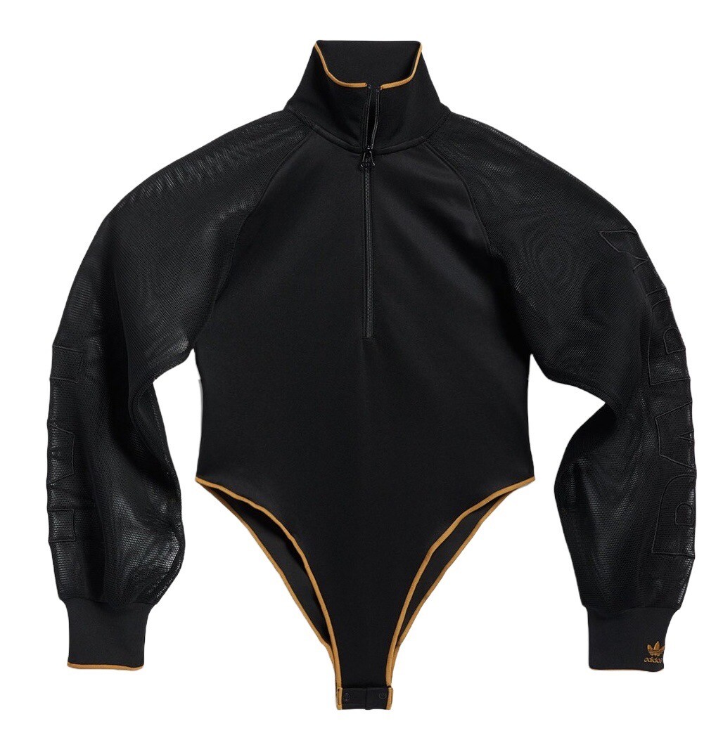 Adidas X IVY Park mesh Sleeve Black Bodysuit, 4X PLUS
