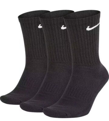 Nike 3PK Everyday Cushion Crew Training Socks Unisex Sz XL 12-15 NEW SX7664-010
