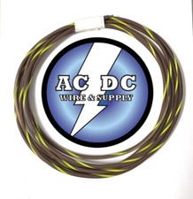 AUTOMOTIVE GXL WIRE 20 AWG STRANDED COPPER BROWN W/ YELLOW STRIPE 25 FT COIL