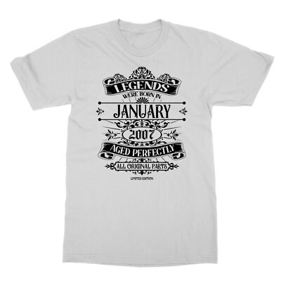 January 2007 Born Legends Tee - Funny Birthday Gift Unisex T-Shirt