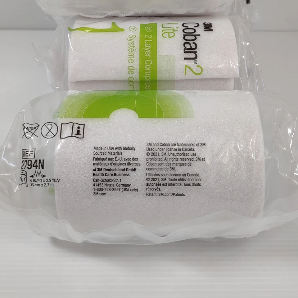 3M Coban 2 Lite Two Layer Compression Bandage System Lot Of 4 New Step 1 - Image 2 of 3