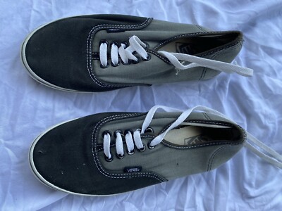 Vans Unisex Black/ Grey Canvas Athletic Sneakers, Size Womens