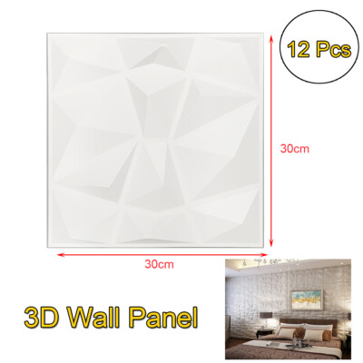 3D Wall Panels Brick Wallpaper Decorative PVC Plastic Cladding 30*30cm 12pcs US
