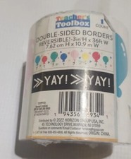 Teacher's Toolbox DOUBLE-SIDED Bulletin BORDERS Balloons/ YAY   YAY 