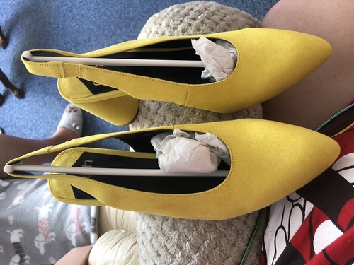 yellow slingback sandals