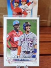 2022 Topps Series 1 Baseball Lindor/Chisholm - NL East Division Smiles - Insert