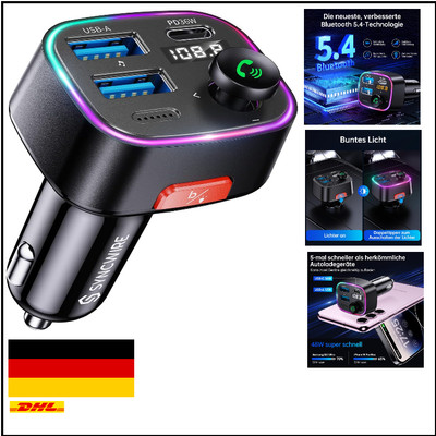 Syncwire FM Transmitter Auto Bluetooth 5.4 48W PD & Schnellladen
