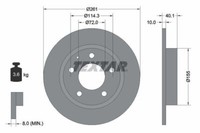 2X Textar 92062100 Bremsscheibe FüR Ford USA Mazda