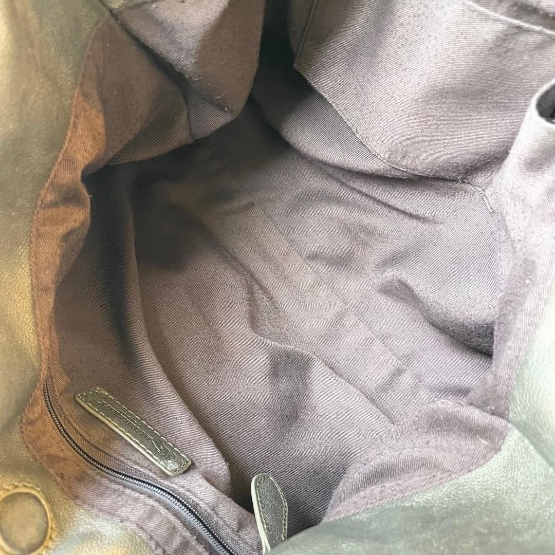 Burberry Bronze Leather Semi Shoulder Bag Drawstring Hobo Handbag Women thumbnail 15