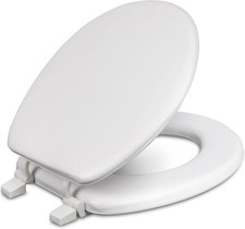 Toilet Seat Round Soft Cushioned Vinyl Toilet Seat HPS20-001 White