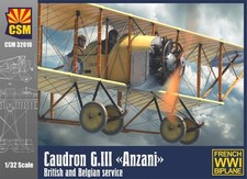 Copper State Models CSM32010 1:32 Caudron G.III Anzani, British and Belgian Serv