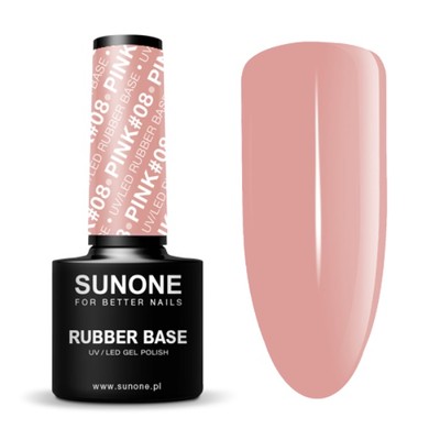 5903332083831 Sunone Rubber Base baza kauczukowa Pink 08 5ml (P1) 