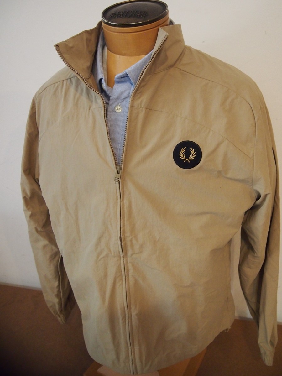 Fred Perry Full Zip Laurel Wreath Patch Shell Jacket NWT Large