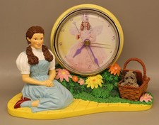 1999 WIZARD OF OZ DOROTHY TOTO GLINDA FIGURAL DESK CLOCK JUDY GARLAND