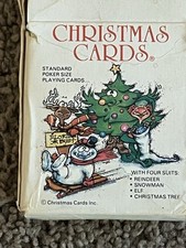 Christmas Cards Inc. Playing Cards 1986 Reind...