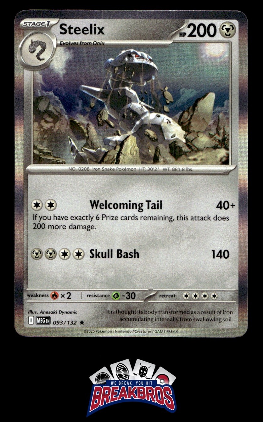 Steelix ME01: Mega Evolution #093/132 Rare,Holo