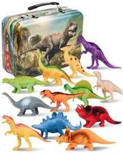 Dinosaur Toy Figures Set 12 Realistic 7 Inch Models Kids Play Set