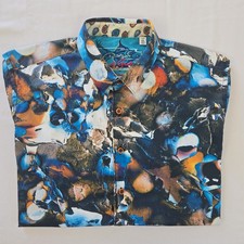 Robert Graham Abstract Geometric Print Shirt Undersea Space Photography Mens XL