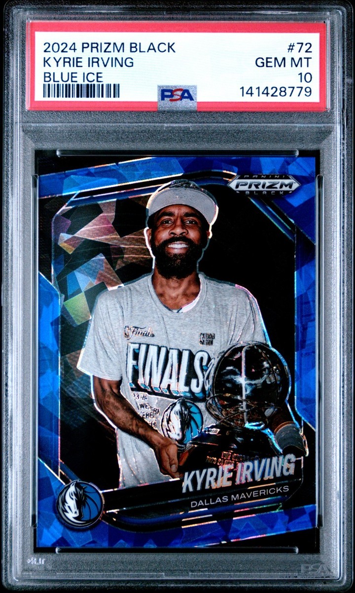 2024-25 Panini Prizm Black Blue Ice Kyrie Irving Trophy Card #72