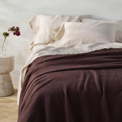 Casaluna Cotton Slub Blanket Lightweight Bedroom