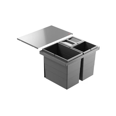 Hailo Triple XL 600 Abfallsammler 54 Liter Einbau Mülltrennsystem 3-fach 60 cm - Bild 1 von 4