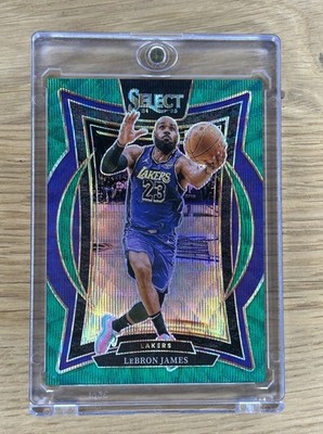 2024-25 Panini Select LeBron James Green Wave Prizm /50 Los Angeles Lakers #54