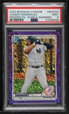 2020 Bowman Chrome Prospects Purple Shimmer Refractor Jasson Dominguez PSA 9 2l4