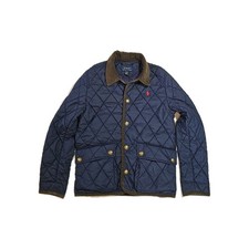 Polo Ralph Lauren Boys Diamond Quilted Corduroy Collar Snap Button Jacket Sz L