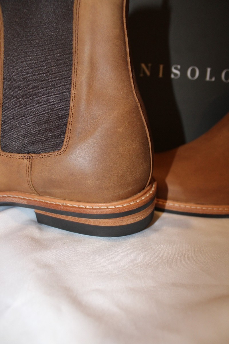 Nisolo Men\'s Marco Chelsea Boots in Leather - Classic Slip-On Sz 9 Ret $268 New MF-2002-TOB_Pair_Front-  main image 4