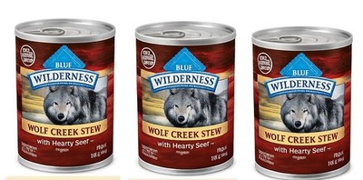 Blue Buffalo Wilderness High-Protein Adult Wolf Creek Stew Dog Food Beef 3 Pack
