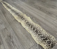Ivory Natural Tan Anaconda Snake skin Leather real hide python boa rattle 302